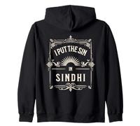 I Put The Sin in Sindhi Funny Humor Sindhi Culture Pride Sweat à Capuche