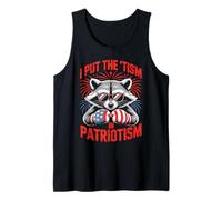 I Put The Tism in Patriotism Boxing Raccoon Débardeur