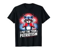 I Put The Tism in Patriotism Boxing Raton Laveur T-Shirt