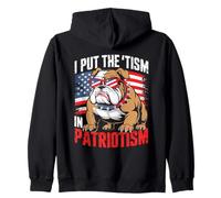 I Put The Tism in Patriotism English Bulldog Sweat à Capuche