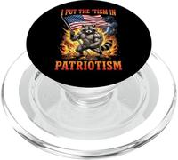 I Put The 'tism in Patriotism Raton Laveur PopSockets PopGrip pour MagSafe