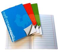 I Quaderni del Gallo 4 carnets spéciaux pour dysgraphie et dyslexie avec des lignes divisées en trois (B)