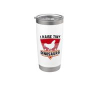 I Raise Tiny Dinosaurs - Éleveur de poulet - Poussins - Poulet Gobelet isotherme en acier inoxydable double paroi