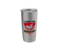 I Raise Tiny Dinosaurs - Éleveur de poulet - Poussins - Poulet Gobelet isotherme en acier inoxydable double paroi