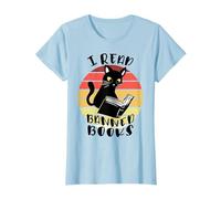 I Read Banned Books Black Cat Reader Book Worm T-Shirt