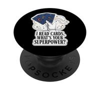 I Read Cards What's Your Superpower Tarot Design PopSockets PopGrip Adhésif