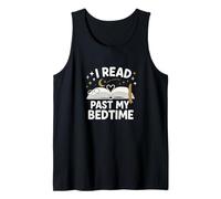 I Read Past My Bedtime Open Book Moon Stars Graphic Débardeur
