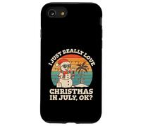 I Really Love Christmas In July OK Bonhomme de neige vintage Coque pour iPhone SE (2020) / 7 / 8