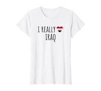 I Really Love Irak T-Shirt Graphique avec Valeur, Femme, Blanc, L
