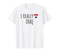 I Really Love Irak T-Shirt Graphique avec Valeur, Homme, Blanc, M