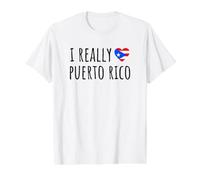 I Really Love Porto Rico T-Shirt Graphique avec Valeur, Homme, Blanc, S