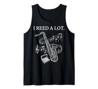 I Reed A Lot Saxophone Jeu de Mots Notes de Musique Vintage Débardeur