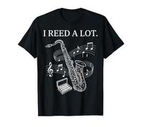 I Reed A Lot Saxophone Jeu de Mots Notes de Musique Vintage T-Shirt