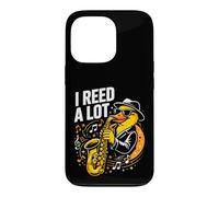 I Reed A Lot Saxophone Player Duck Blues Tenor Music Funny Coque pour iPhone 13 Pro