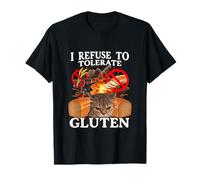 I Refuse to Tolerate Gluten Drôle Unhinged Brainrot Meme T-Shirt
