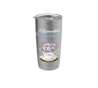 I Remember For My Grandma Alzheimer's Awareness Violet Gobelet isotherme en acier inoxydable double paroi