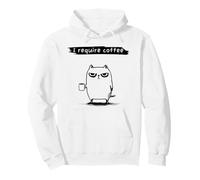 I Require Coffee Feline avec Tasse Humoristique Caféine Love Apparel Sweat à Capuche