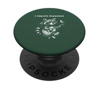 I Require Dopamine Drôle de Raton Laveur Musique Vintage Boho Hippie PopSockets PopGrip Adhésif