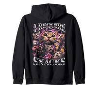 I Require Snacks Crazy Cats Bootleg Drôle Sweat à Capuche