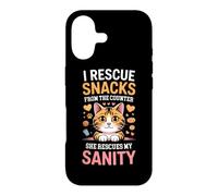 I Rescue Snacks from The Counter She Rescues My Sanity Coque pour iPhone 17