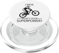 I Ride Downhill What's Your Superpower ? PopSockets PopGrip pour MagSafe