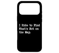 I Ride to Find What's Not on The Map Citation Sarcastique Cyclisme Coque pour iPhone 17 Pro Max