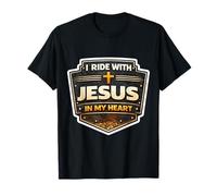 I Ride with Jesus in My Heart Dirt Bike Rider MX T-Shirt