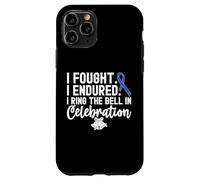 I Ring The Bell in Celebration Ruban Bleu Cancer du côlon Coque pour iPhone 11 Pro