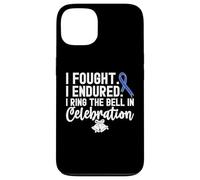 I Ring The Bell in Celebration Ruban Bleu Cancer du côlon Coque pour iPhone 13