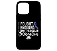 I Ring The Bell in Celebration Ruban Bleu Cancer du côlon Coque pour iPhone 13 Pro Max