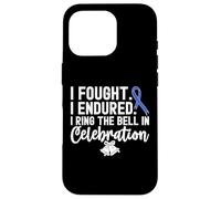 I Ring The Bell in Celebration Ruban Bleu Cancer du côlon Coque pour iPhone 16 Pro