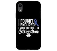 I Ring The Bell in Celebration Ruban Bleu Cancer du côlon Coque pour iPhone XR