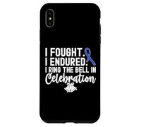 I Ring The Bell in Celebration Ruban Bleu Cancer du côlon Coque pour iPhone XS Max
