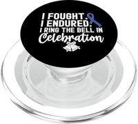 I Ring The Bell in Celebration Ruban Bleu Cancer du côlon PopSockets PopGrip pour MagSafe