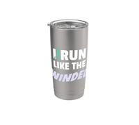 I Run Like The Winded Funny Jogger Runner Gobelet isotherme en acier inoxydable double paroi