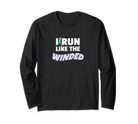 I Run Like The Winded Funny Jogger Runner Manche Longue
