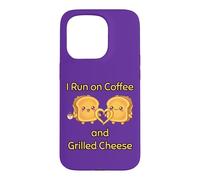 I Run on Coffee and Grilled Cheese Amateur de Nourriture grillée Coque pour iPhone 15 Pro