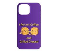 I Run on Coffee and Grilled Cheese Amateur de Nourriture grillée Coque pour iPhone 16 Pro Max