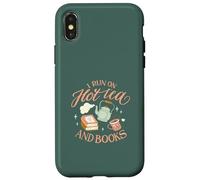 I Run on Hot Tea & Books Lecture Drôle Meme Coque pour iPhone X/XS