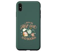 I Run on Hot Tea & Books Lecture Drôle Meme Coque pour iPhone XS Max
