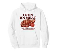 I Run on Meat Carbs Conspiracy Barbecue Keto Carnivore Sweat à Capuche
