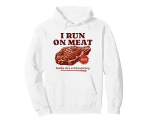 I Run on Meat Carbs Conspiracy Barbecue Keto Carnivore Sweat à Capuche