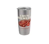 I Run on Meat Carbs Conspiracy Drôle Carnivore Keto Steak Gobelet isotherme en acier inoxydable double paroi