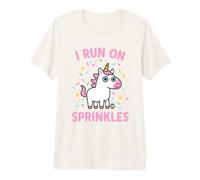 I Run on Sprinkles Funny Unicorn T-Shirt Haut de Gamme