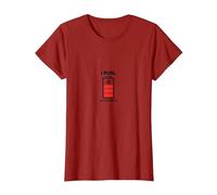 I Run Out of Energy Funny Runner Battery T-Shirt, Femme, Canneberge, L