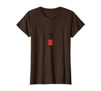 I Run Out of Energy Funny Runner Battery T-Shirt, Femme, Marron, L