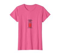 I Run Out of Energy Funny Runner Battery T-Shirt, Femme, Rose chiné, M