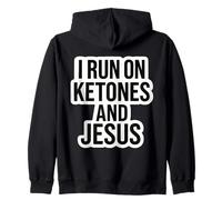 I Rung on Cétones and Jesus Christ Christian Keto Ketogenic Sweat à Capuche