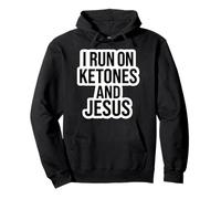 I Rung on Cétones and Jesus Christ Christian Keto Ketogenic Sweat à Capuche