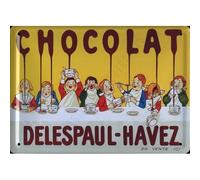 I&S / Les collections rétro IETS10310RC Plaque métal relief 20x15 cm Chocolat Delespaul Chocolat delespaul